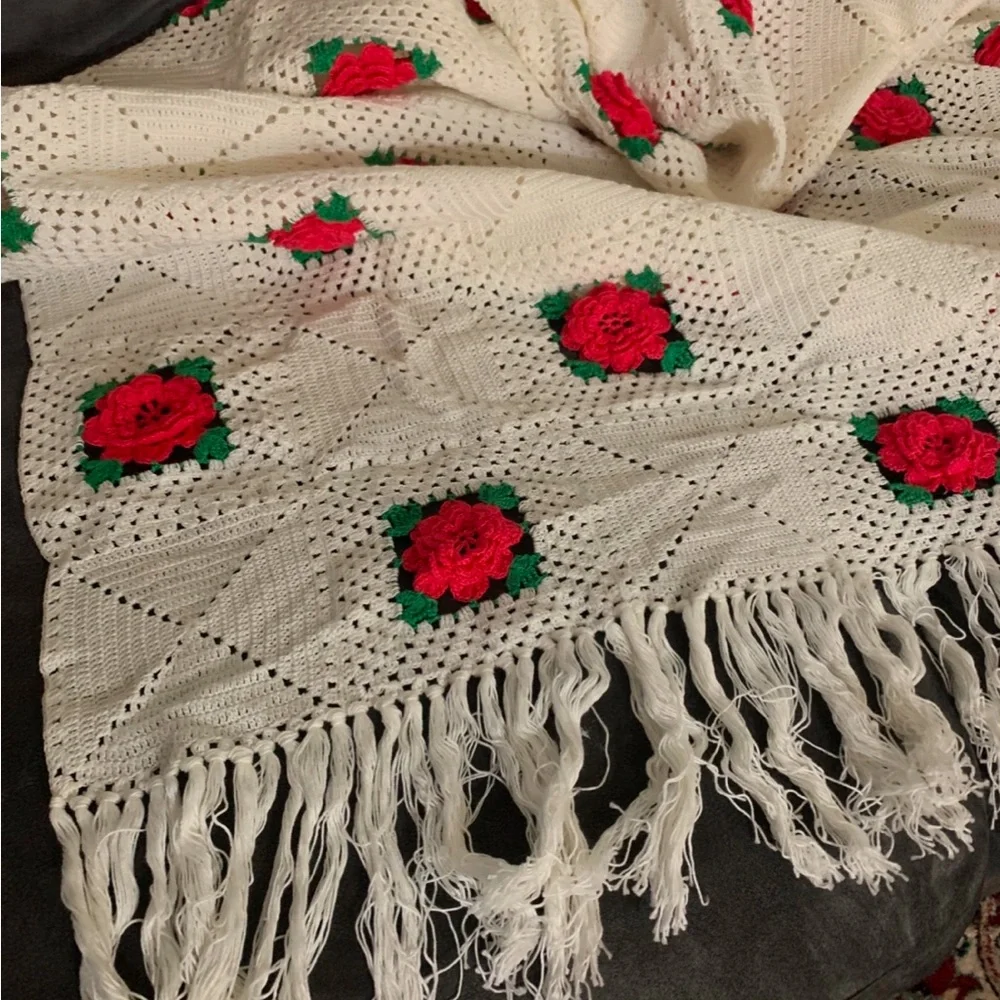 Floral Crochet Furniture Cover